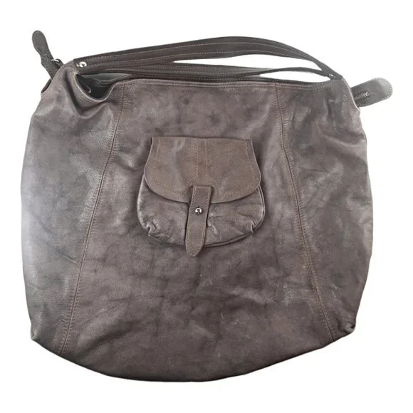 Sofia C Extra Large Beautiful Brown Smooth Italian Leather Shopper Shoulder Bag - Picture 2 of 6